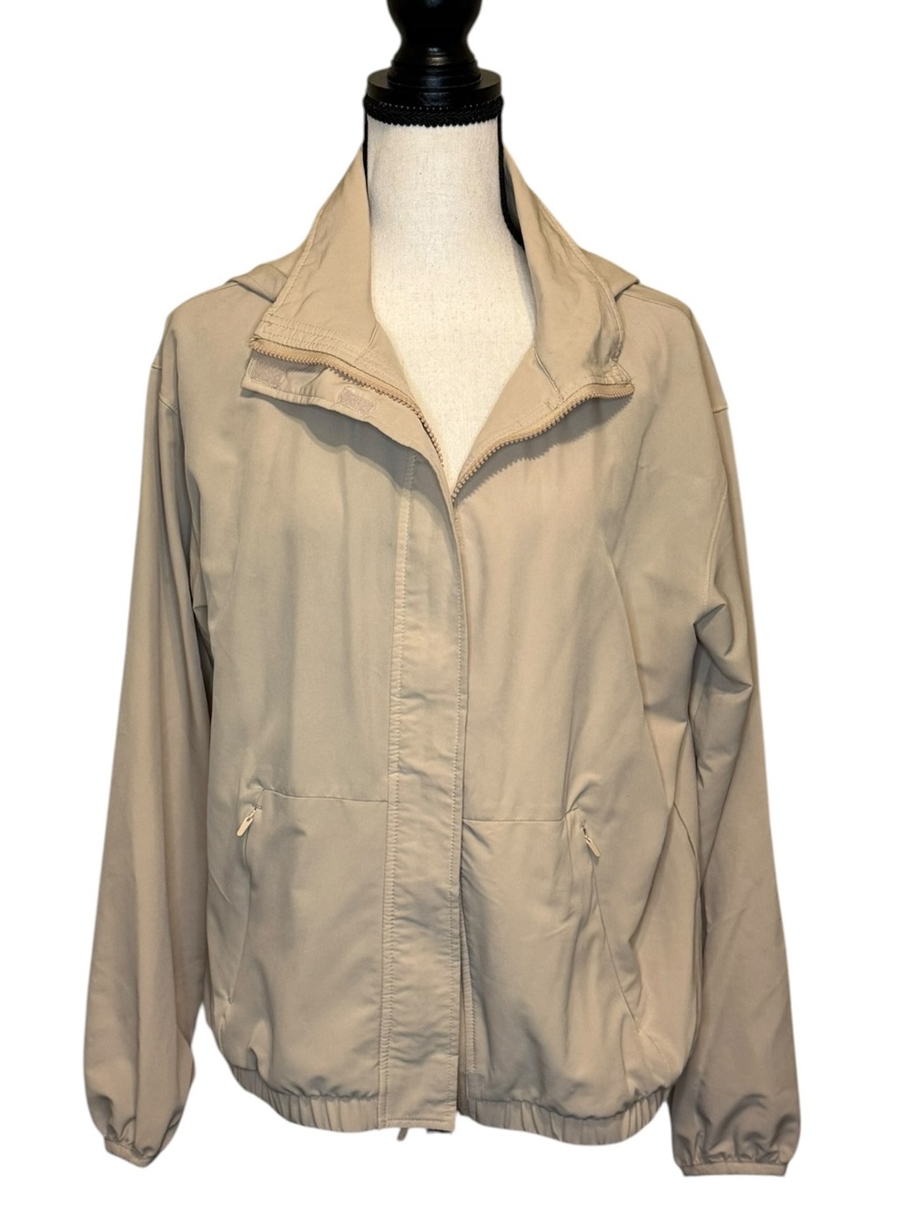 Champion Beige Lightweight Zip-Front Jacket